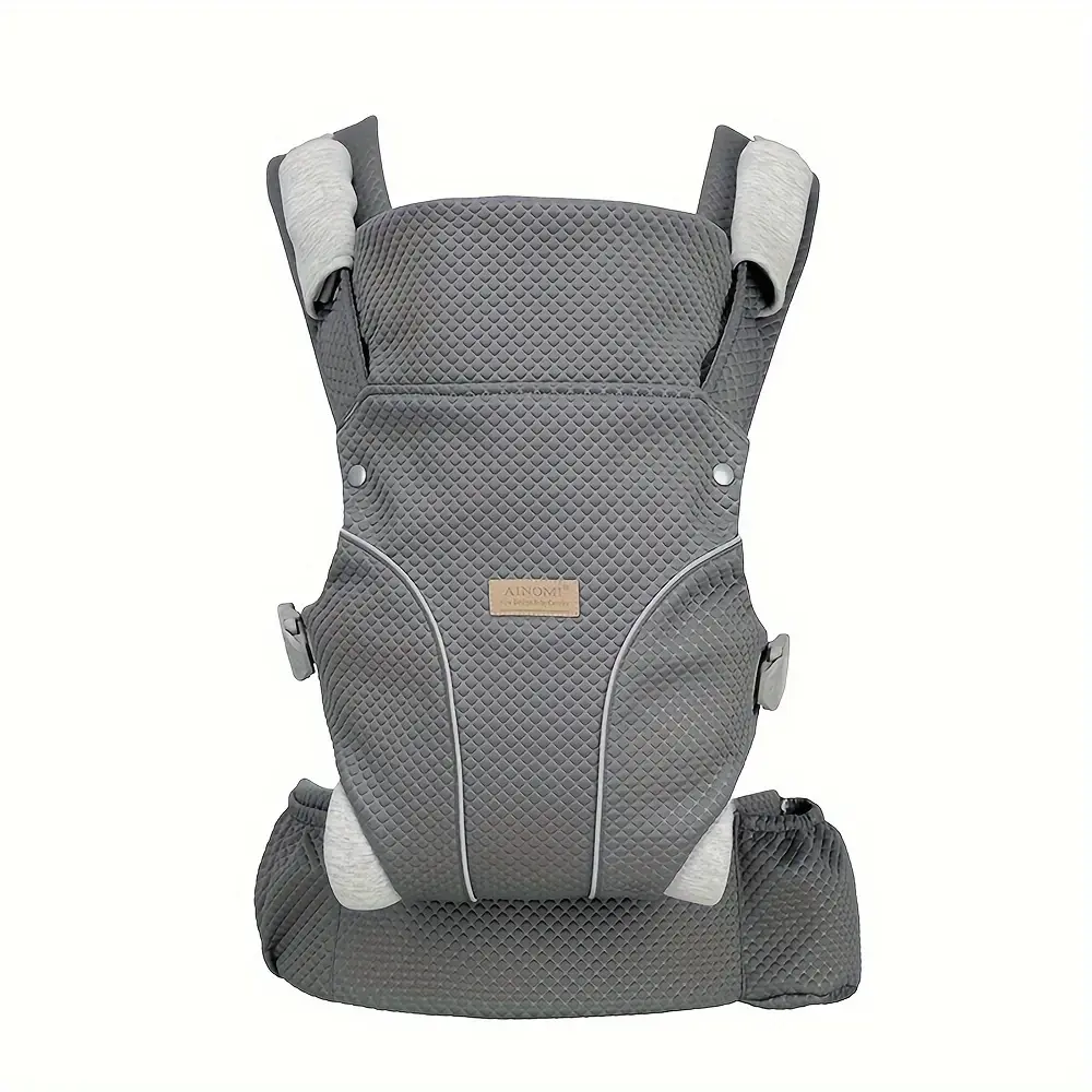 4-in-1 Infant Carrier, Adjustable Breathable Baby Wrap, Newborn to Toddler, Suitable for 0-48 Months, 3.18-20.41 KG, Polyester, Available in Black, Grey, Bright Pink, Dark Grey
