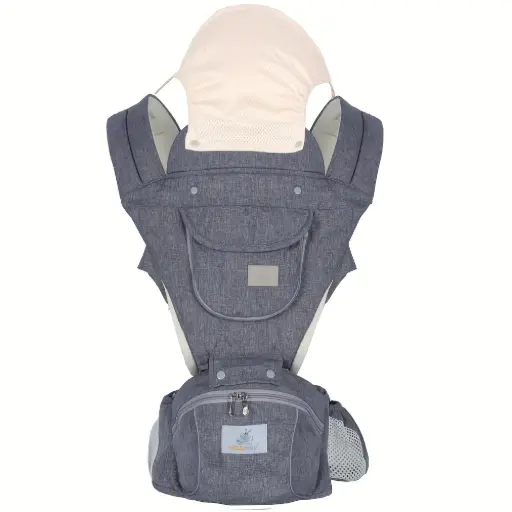 Baby Carrier Waist Stool with Storage Bag, 3in 1 Baby Carrier with Hip Seat Lumbar Stool, Removable Hood, for Christmas, Halloween, Thanksgiving Day Gift