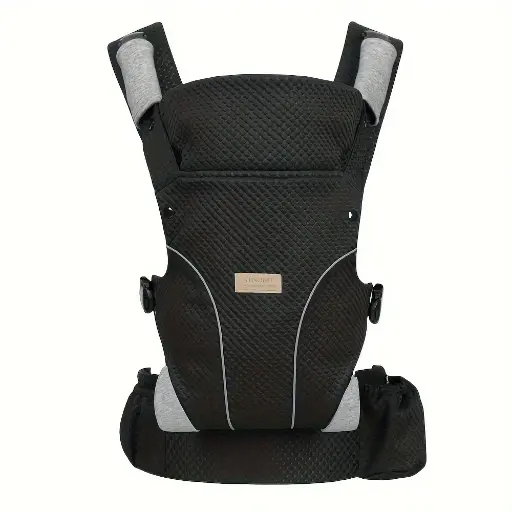 4-in-1 Infant Carrier, Adjustable Breathable Baby Wrap, Newborn to Toddler, Suitable for 0-48 Months, 3.18-20.41 KG, Polyester, Available in Black, Grey, Bright Pink, Dark Grey
